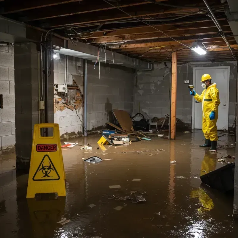 Flooded Basement Electrical Hazard in Turtle Creek, PA Property